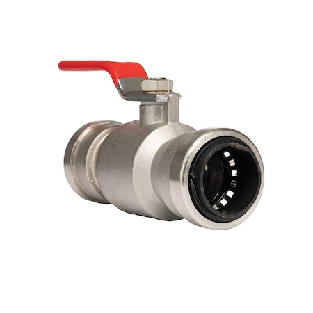 Quickfitting 3/4in Push-to-Connect x 3/4in Push-to-Connect Stainless Steel Full Port Ball Valve SS922R
